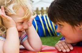 Peekaboo with 2 kids